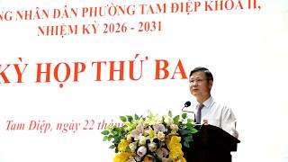 Kỳ họp thứ 3 HĐND phường Tam Điệp khóa II xem xét, quyết định nhiều nội dung quan trọng về phát triển kinh tế - xã hội và sắp xếp tổ dân phố