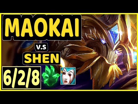 STEVE (MAOKAI) vs SHEN - 6/2/8 KDA TOP GAMEPLAY - EUW Ranked GRANDMASTER