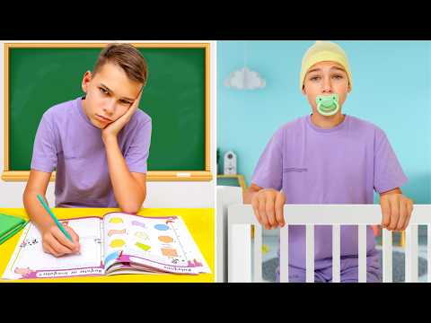 Ivan and Maria Pretend to Be Babies! 👶 No More Homework?