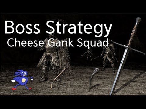 Dark Souls 2 SotFS Boss - GANK SQUAD cheese