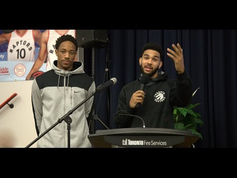 Toronto Fire Services: Raptors DeMar Derozan & Cory Joseph