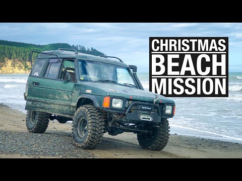 Last Vlog of 2021... Merry Christmas!! Beach Drive in Lando - V8 Land Rover Discovery 1 4WD Offroad