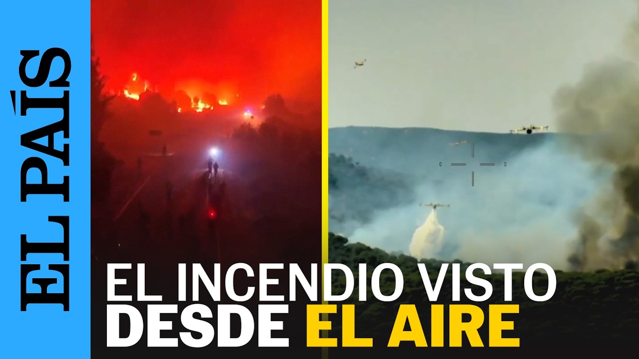 Las imágenes AÉREAS que muestran el avance del fuego en los incendios de Ávila y Madrid | EL PAÍS