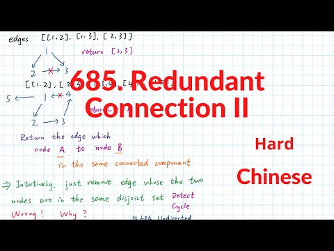 LeetCode 685. Redundant Connection II Chinese Version