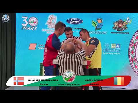 Hartman-Thim Johannes vs Dobrin Viorel | Up to 85 kg | XLVI WORLD ARMWRESTLING CHAMPIONSHIP | 2025