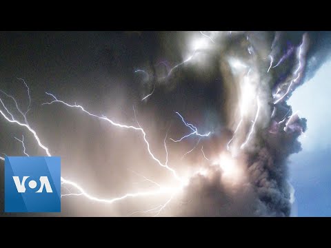 Lightning Strikes From Philippines Volcano Lightning Strikes From Philippines Volcano
