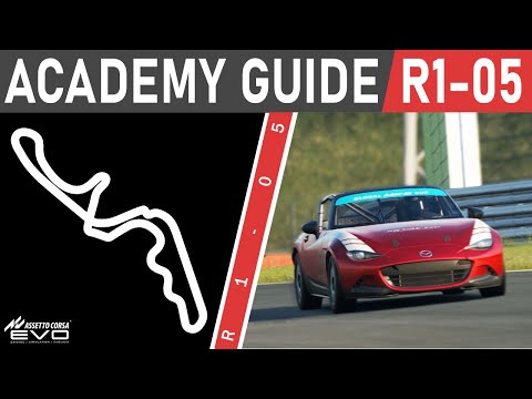 How To Get 3 Stars R1-05 Driving Academy Guide - Assetto Corsa EVO