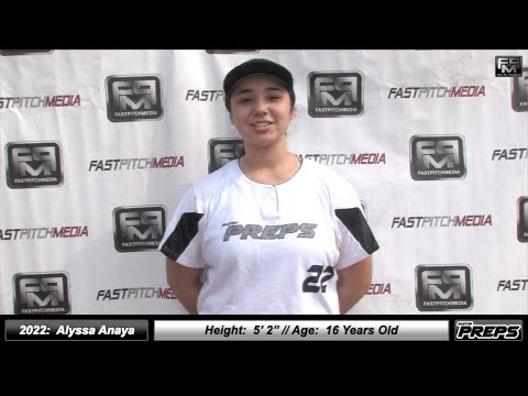 2022 Alyssa Anaya Catcher and Third Base Softball Skills Video - Easton Preps Paz