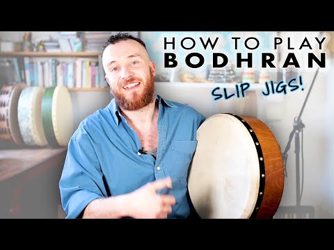 HOW TO PLAY BODHRÁN: LESSON for playing SLIP JIGS on BODHRÁN with 4 SUPER effective patterns!