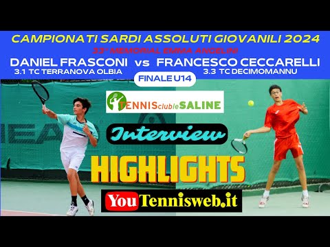 Daniel Frasconi vs Francesco Ceccarelli Finale U14 Sardi Assoluti Giovanili 24 33° Memorial Angelini