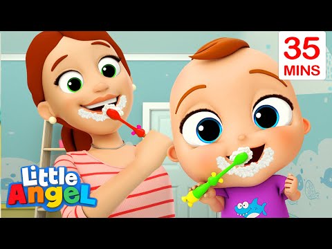 Brush Your Teeth Baby John + more Little Angel Educational Kids Songs & Nursery Rhymes