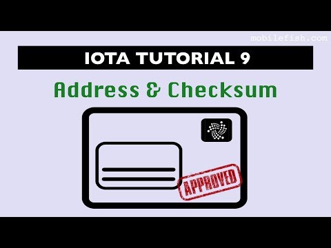 IOTA tutorial 9: Address and checksum