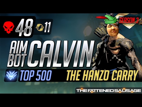 [Top 500] AimbotCalvin's Insane Hanzo Carry on King's Row