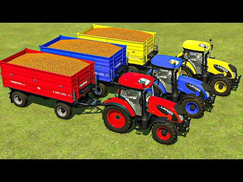 TRANSPORTING MINI LANDINI TRACTORS & SORGHUM WITH INTERNATIONAL TRUCKS - Farming Simulator 22