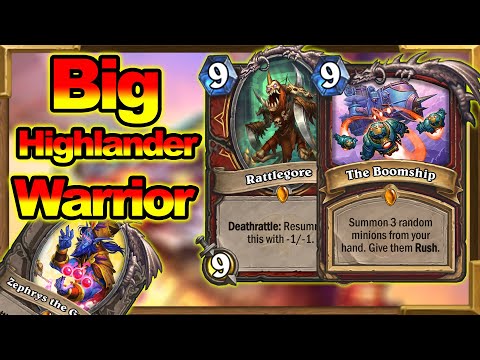 Big Warrior Is Highlander Now! Extremely Powerful To Defeat Even Priests! Wild  | Hearthstone