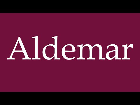 How to Pronounce ''Aldemar'' Correctly in German