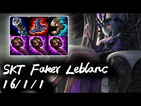 SKT Faker Leblanc Mid vs Syndra | Korea High Elo Replays