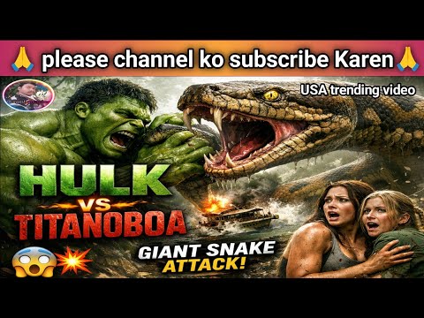 👉HULK vs TITANOBOA 😱 Giant Snake Attacks River Expedition | Realistic Survival Movie । HULK