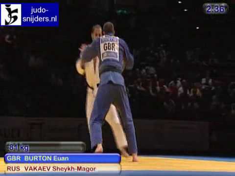 Judo 2009 Birmingham: Burton (GBR) - Vakaev (RUS) [-81kg].