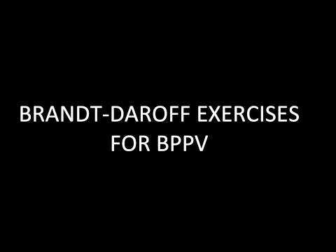 Brandt-Daroff exercise for BPPV