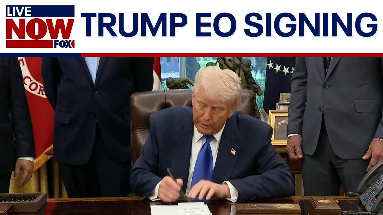 Trump signs new batch of executive orders in Oval Office | LiveNOW from FOX
