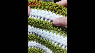 Get Bored With The Typical Stitches? Try This One!#crochettutorial #tunisian #knitting #crosia