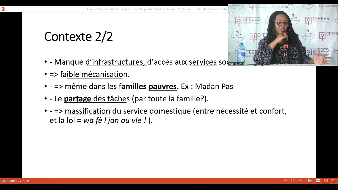 « Sociologie du Travail invisible: Les travailleuses domestiques Haïtiennes ».