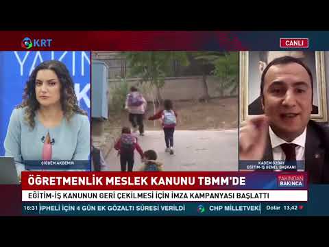 Genel Başkanımız Kadem Özbay Krt Tv`de Öğretmenlik Meslek Kanununu ve Eğitim Gündemini Değerlendirdi | EĞİTİM İŞ