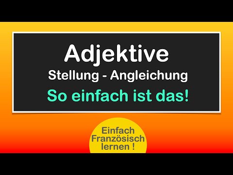 French: Adjectives / Learn easily!