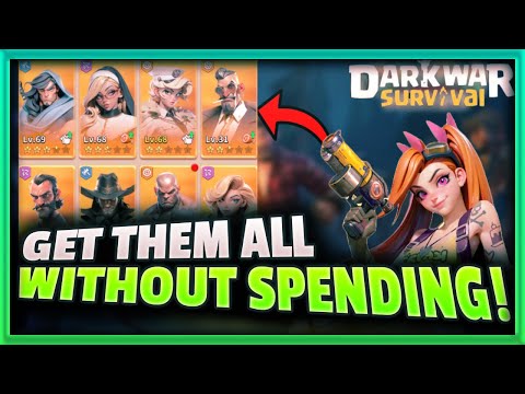 How to get legendary heroes FOR FREE in Dark War Survival?!