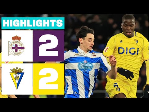 RC DEPORTIVO 2 - 2 CÁDIZ CF | RESUMEN LALIGA HYPERMOTION