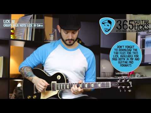 Lick 32/365 - Creepy Blue Note Lick in C#m | 365 Guitar Licks Project