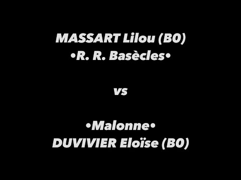 Tennis de Table ·Championnat de Belgique· Demi-finale Dames B - MASSART Lilou vs DUVIVIER Eloïse