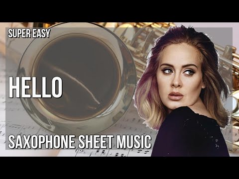 SUPER EASY Alto Sax Sheet Music: How to play Hello by Adele