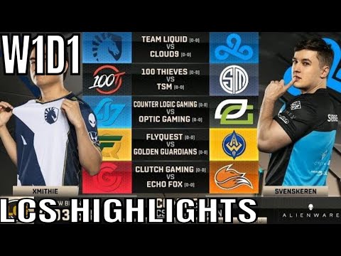 LCS Highlights ALL GAMES Week 1 Day 1 Spring 2019  League of Legends NALCS