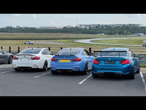 3x BMW M4 & M2C Drifting At Ladoux Michelin HQ with GT Performance