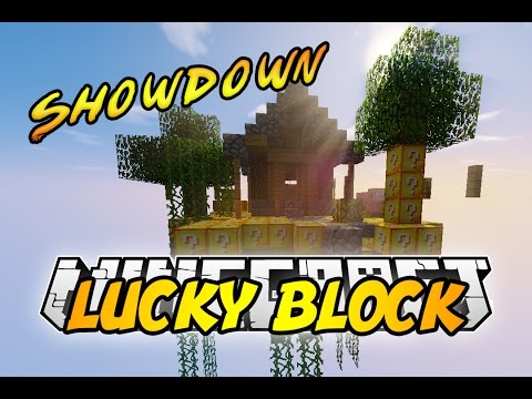 " 1 v 3 SHOWDOWN!"| Minecraft LUCKY BLOCK w/LandonMC, PrestonPlayz, TheCampingRusher, & Choco
