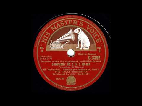 Vaughan Williams: Symphony No  5 in D major (First Recording) - Barbirolli