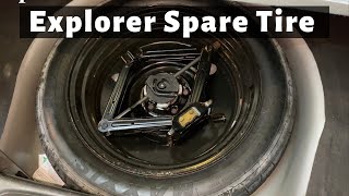 2011 - 2019 Ford Explorer Spare Tire Location - How to Remove Tire & Jack - Change Flat Tire
