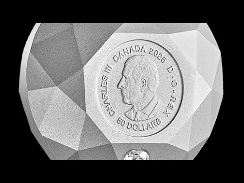 HEART Diamond-Shaped 2025 CANADA 3oz .9999 Silver $50 Coin Last in the Series!