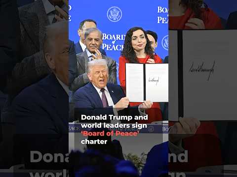 Donald Trump and world leaders sign ‘Board of Peace’ charter | AJ #shorts