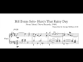 Bill Evans- Here's That Rainy Day (Piano Solo Transcription)