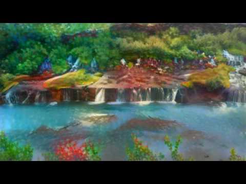 Neural network stylized scenes from the Icelandic country side