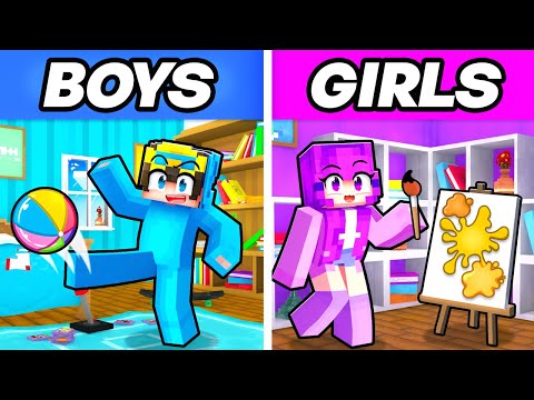 Nico - BOYS vs GIRLS Build Challenge In Minecraft!