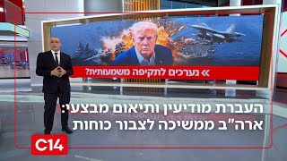 העברת מודיעין ותיאום מבצעי: ארה"ב ממשיכה לצבור כוחות באזור | החדשות (חדשות ערוץ 14) - התמונה מוצגת ישירות מתוך אתר האינטרנט יוטיוב. זכויות היוצרים בתמונה שייכות ליוצרה. קישור קרדיט למקור התוכן נמצא בתוך דף הסרטון