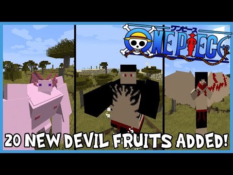 The True Gingershadow - 20 NEW DEVIL FRUITS ADDED! Minecraft One Piece Mod Review (Mine Mine No Mi Mod)