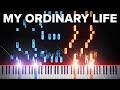 My Ordinary Life - The Living Tombstone | Piano Tutorial (Sheets + MIDI)