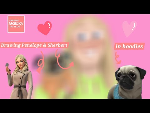 Drawing Penelope & Sherbert in hoodies! 🩷🐶