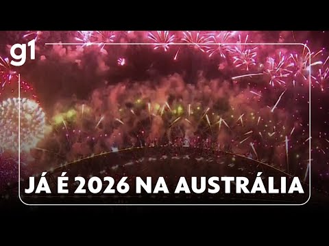 Já é 2026 na Austrália; país comemorou o Ano Novo com uma grande queima de fogos na Baía de Sidney