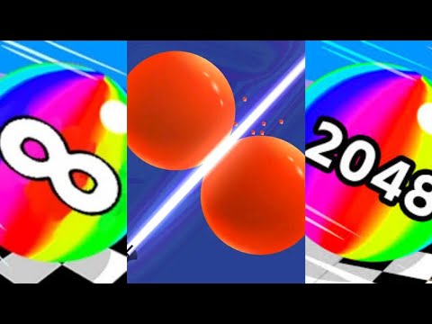 MAX LEVELS gameplay- Ball Run 2048 vs Ball Run Infinity vs [Unlocked 1M] Laser Bubbles 3D level 1